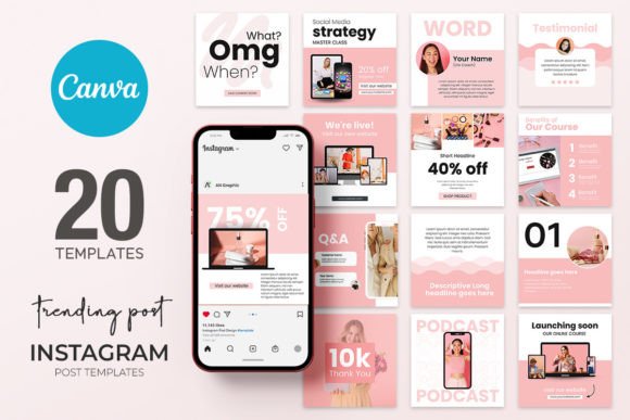 20 Trending Instagram Templates: A Canva Design System