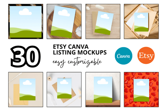 30 Paper Etsy Mockups Templates: Instant Download