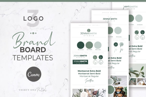 Brand Board Templates for Canva | Green: Your Visual Anchor