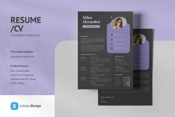 Elevate Your Application with Resume/CV PSD Design Templates Vol 166