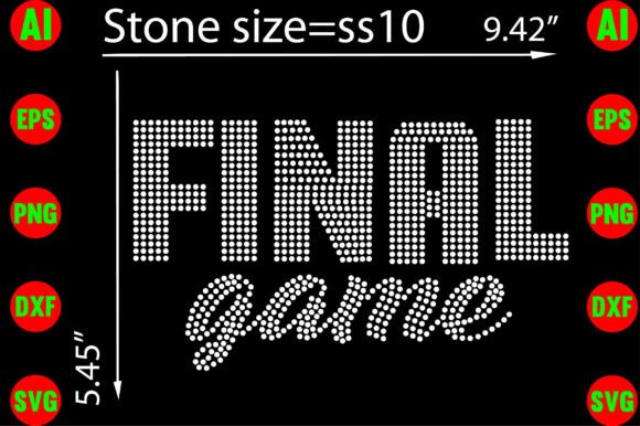Final Game Rhinestone Templates Design: Bling Your Brand