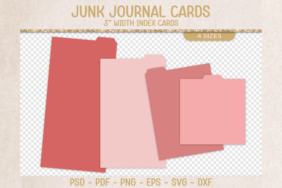 Junk Journal Index Card Templates for Creative Designers