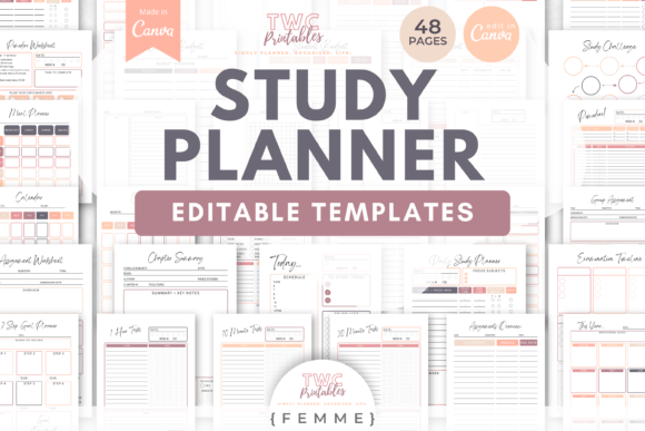 Master Your Academics: The Ultimate Study Planner Template for Canva