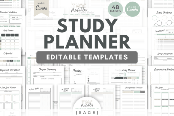 Master Your Schedule: The SAGE Study Planner Canva Templates
