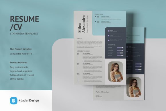Mastering Resume/CV PSD Design Templates Vol 172