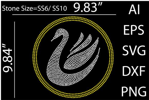 Printable Swans Rhinestone Templates: Sparkle in Your Designs