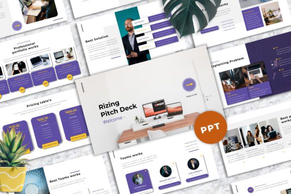 Rizing: A Versatile Pitch Deck Template for Modern Presentations