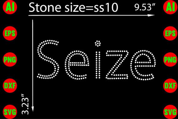 Seize Rhinestone Templates Design: A Modern Typeface for Bold Brands