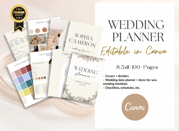 Streamline Your Special Day with Editable Wedding Planner Canva Templates