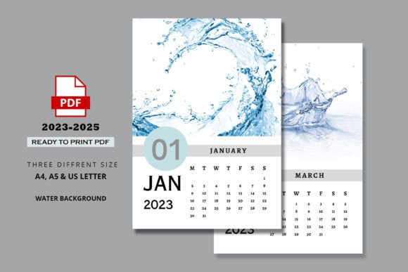 Stunning Printable Calendar Templates for 2023, 2024 & 2025